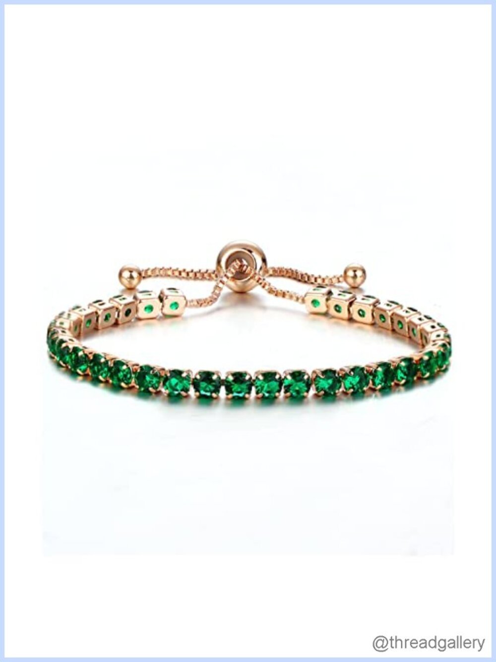 Adjustable Cubic Zirconia Tennis Bracelet Gold Plated
